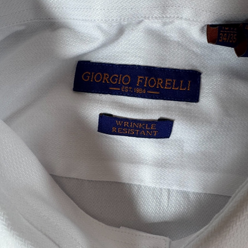 Giorgio Fiorelli White Dress Shirt (Classic tux-shirt). 16.5, 34/35. NEW - Picture 8 of 10
